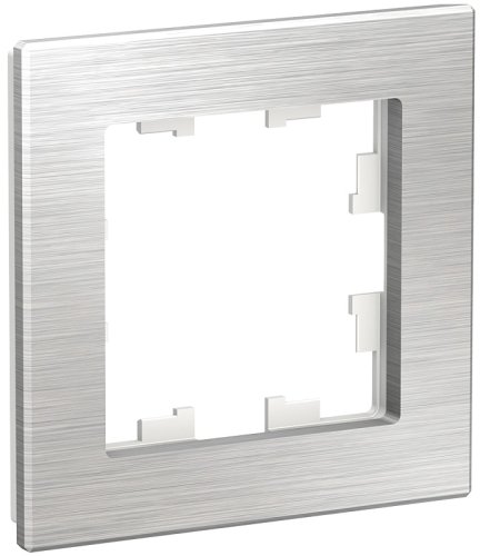 Рамка универсальная Systeme Electric AtlasDesign Nature 1-м. металл серебро фото Рамка универсальная Systeme Electric AtlasDesign Nature 1-м. металл серебро картинка